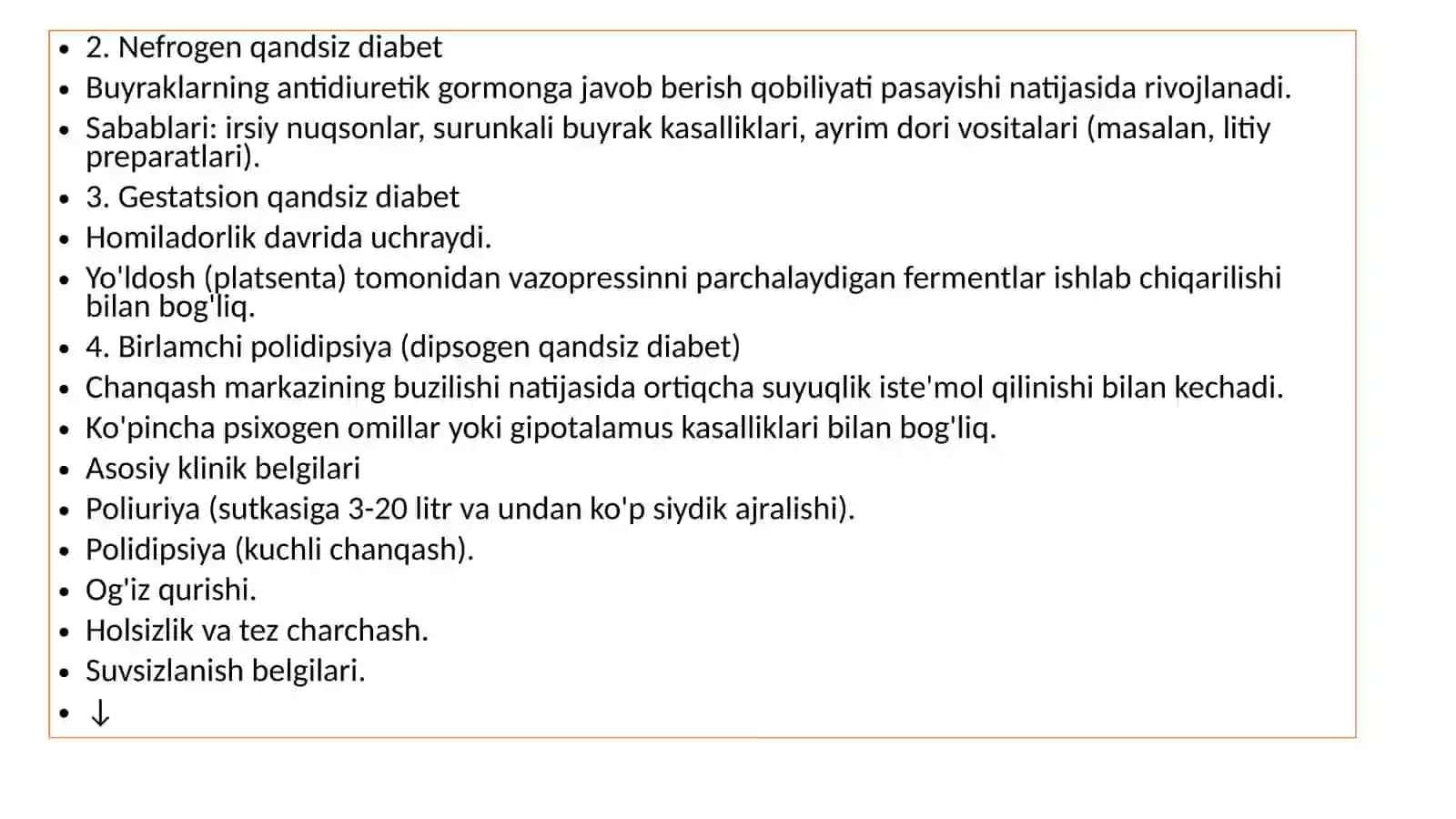 Qandsiz diabetni davolashda ishlatiladigan dori vositalari 4