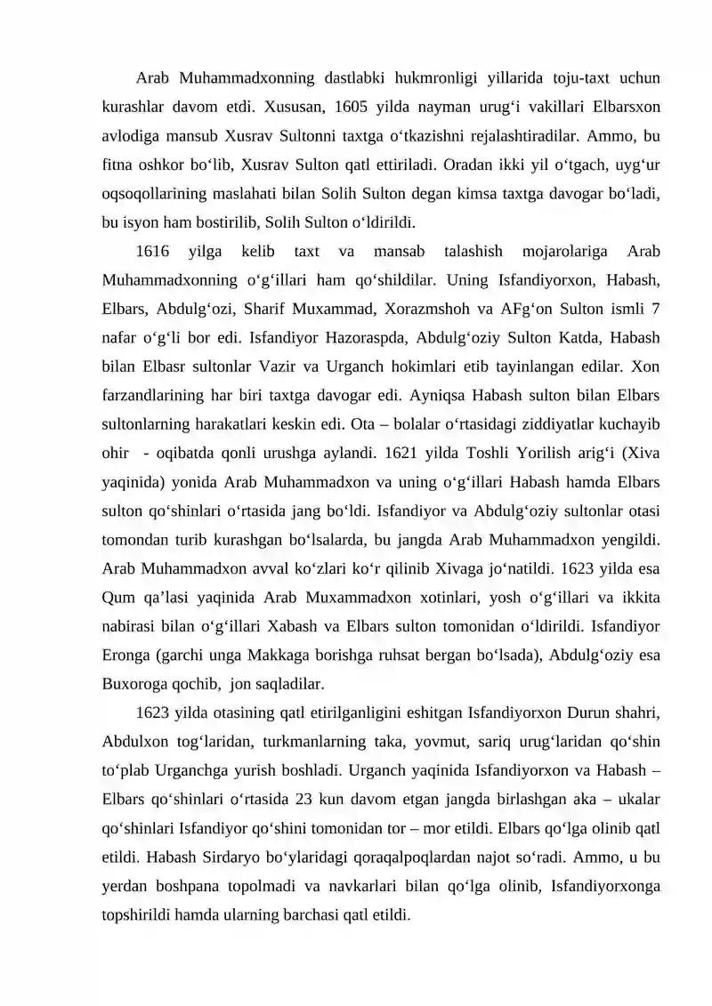 Xiva xonligi davlatchiligi tarixi 4