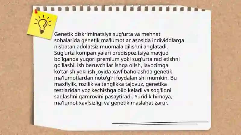 Tibbiy genetika va genomikaning axloqiy muammolarining o’ziga xosligi 4