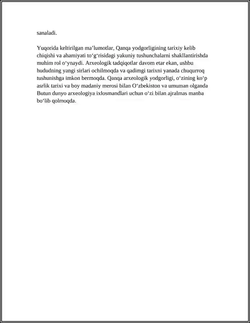 QANQA ARXEOLOGIK YODGORLIGI 4