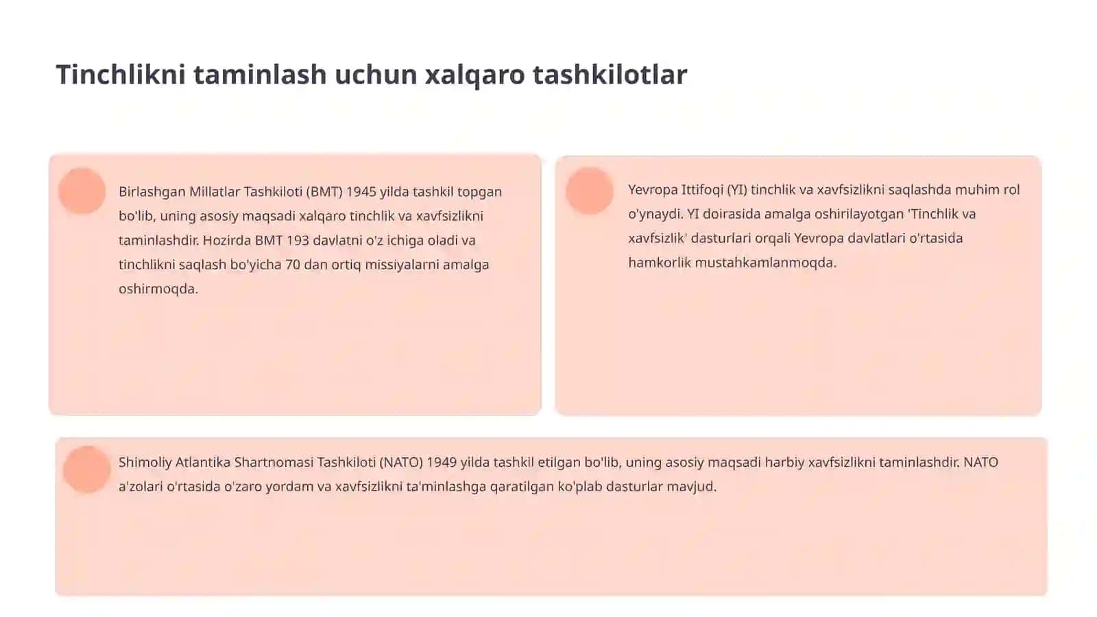 Tinchlik va xavfsizlikni taminlash 4