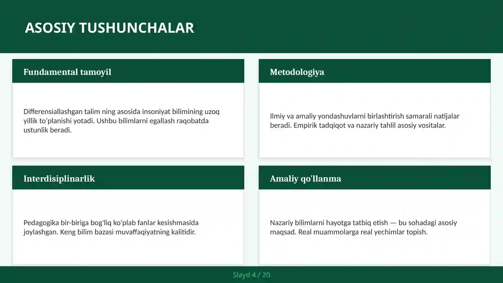 Differensiallashgan talim 4