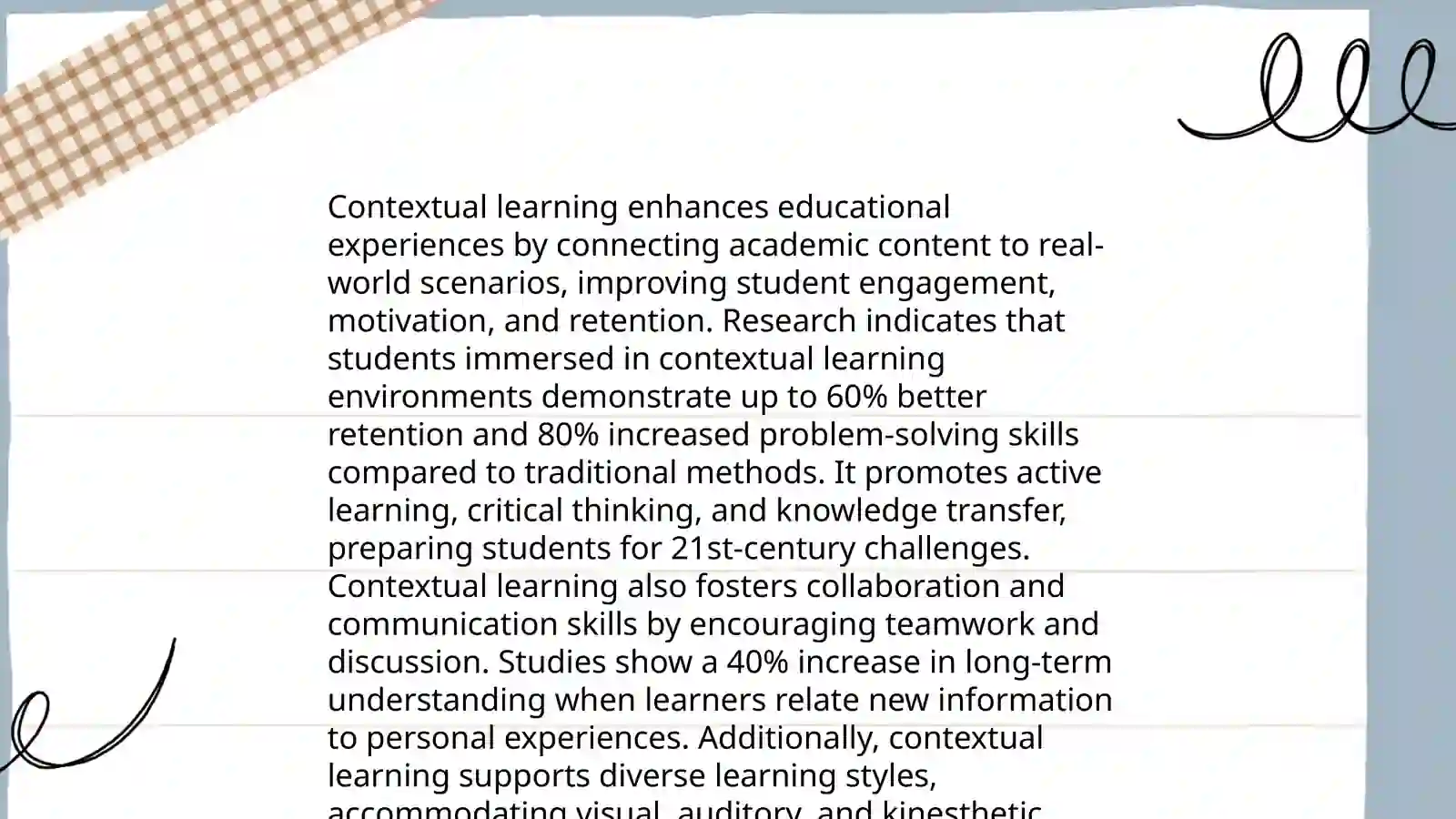 Contextual learning 4