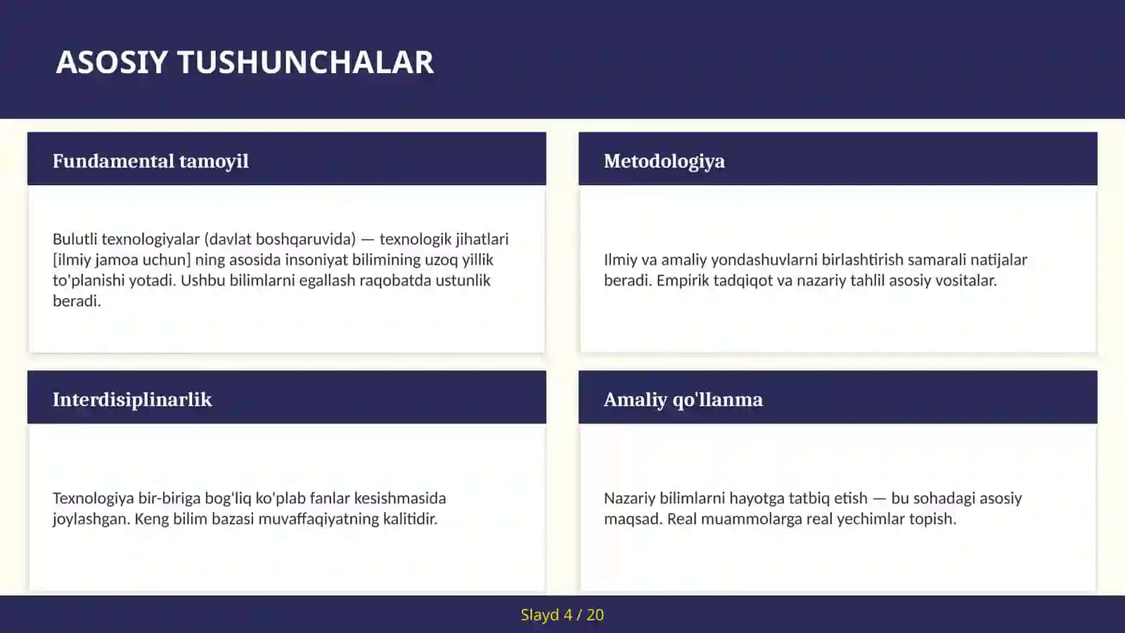 Bulutli texnologiyalar (davlat boshqaruvida) — texnologik jihatlari [ilmiy jamoa uchun] 4