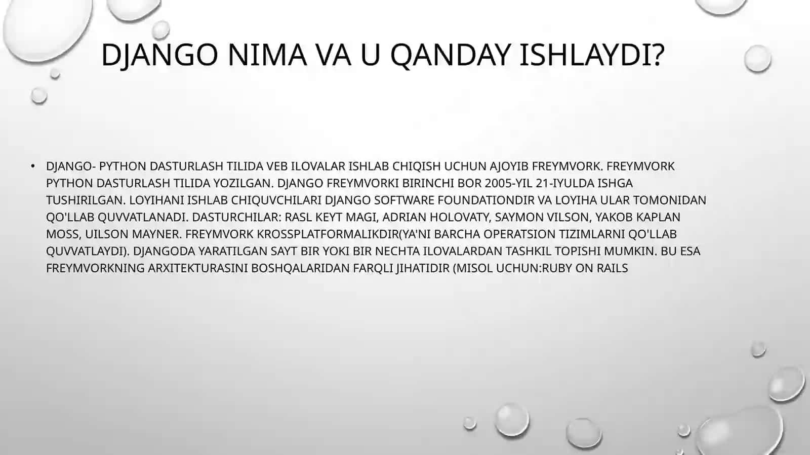 Zamonaviy dasturlashtillaridan tayyorlagan TAQDIMOTI 4