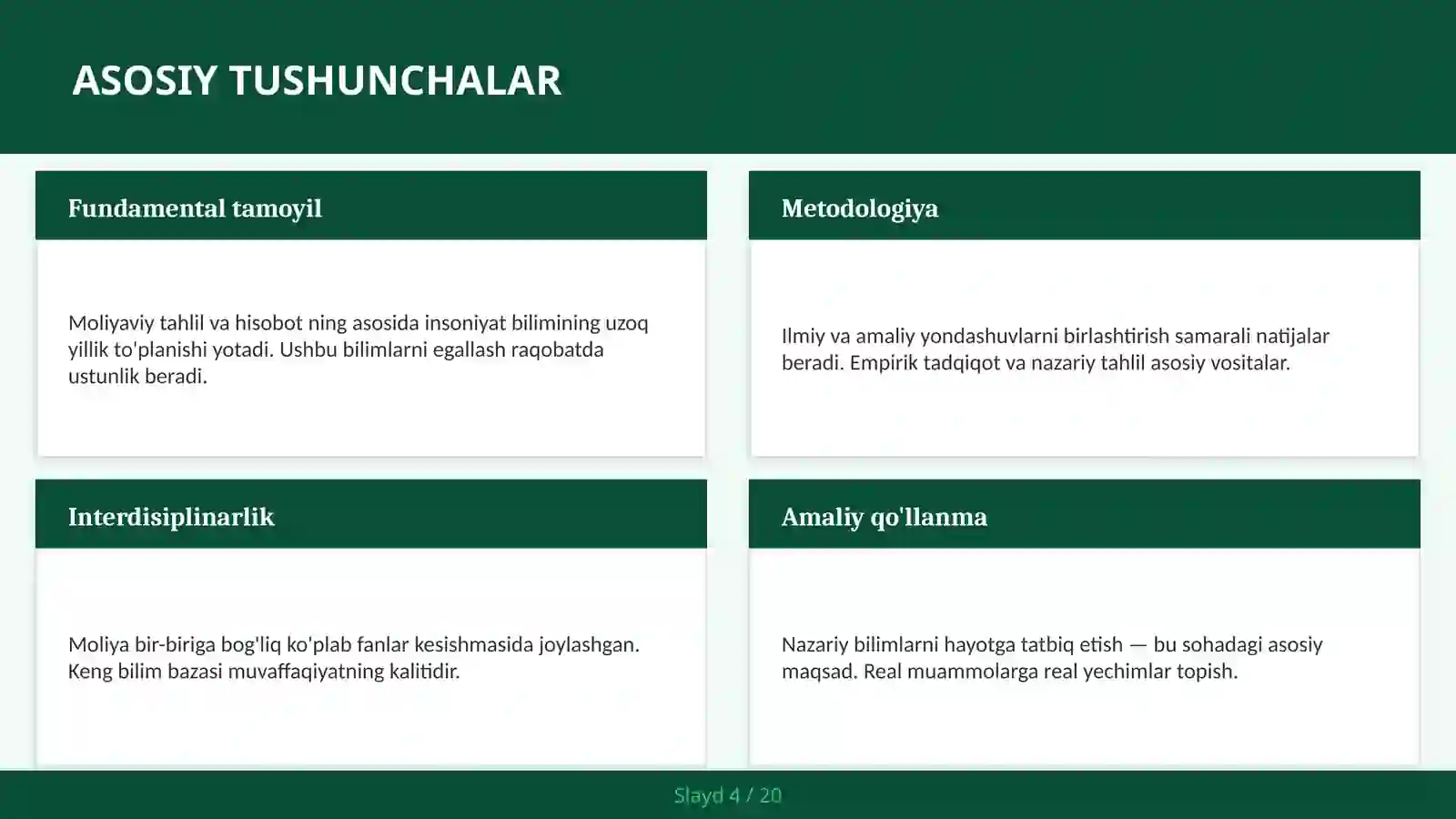 MOLIYAVIY TAHLIL VA HISOBOT 4
