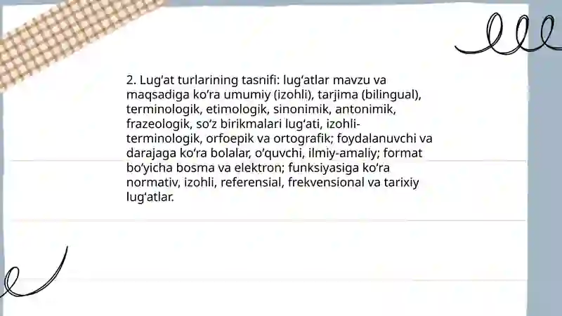Leksikografiya.Lugʼatlar 4