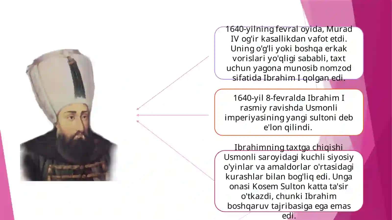 Usmonlilar imperiyasida Ibrohim podsho siyosati. 4