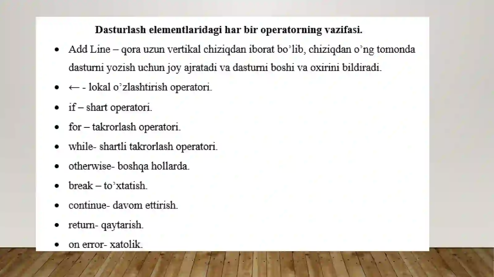 Mathcad dasturlash elementlari 4