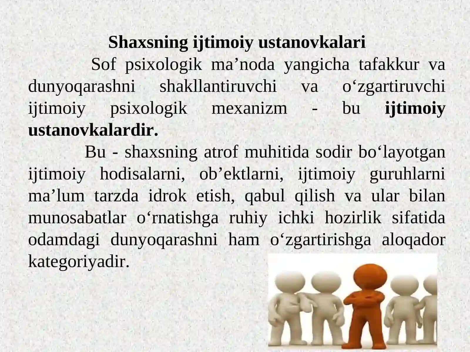 Ijtimoiy xulq-atvor xususiyatlari 4