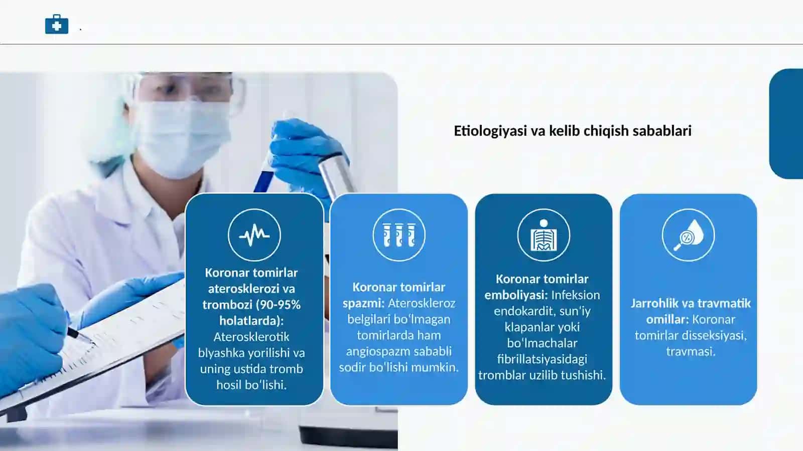 ”Miokard infarkt atipik turlari. Tarifi etilogiyasi sabablari turlari” 4