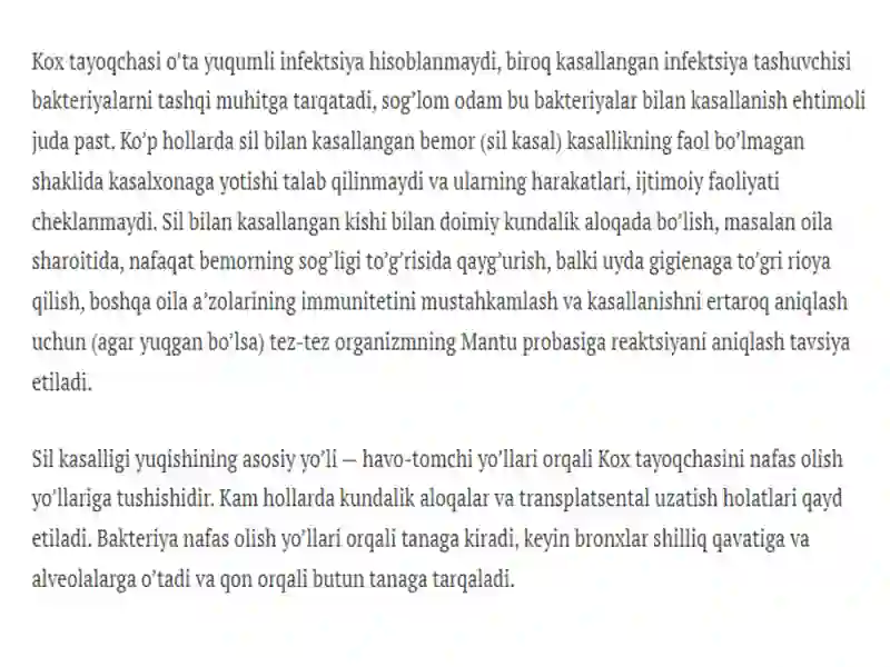 Sil kasalligi haqida ma’lumotlar. 4