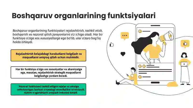Boshqaruv organlarining asosiy vazifalari va funktsiyalari 4