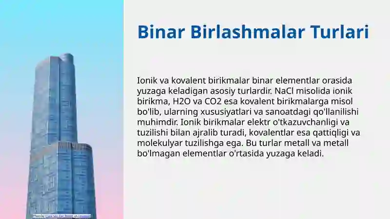 Guruh elementlaring binar birikmalar va sanoatdagi ahamiyati 4