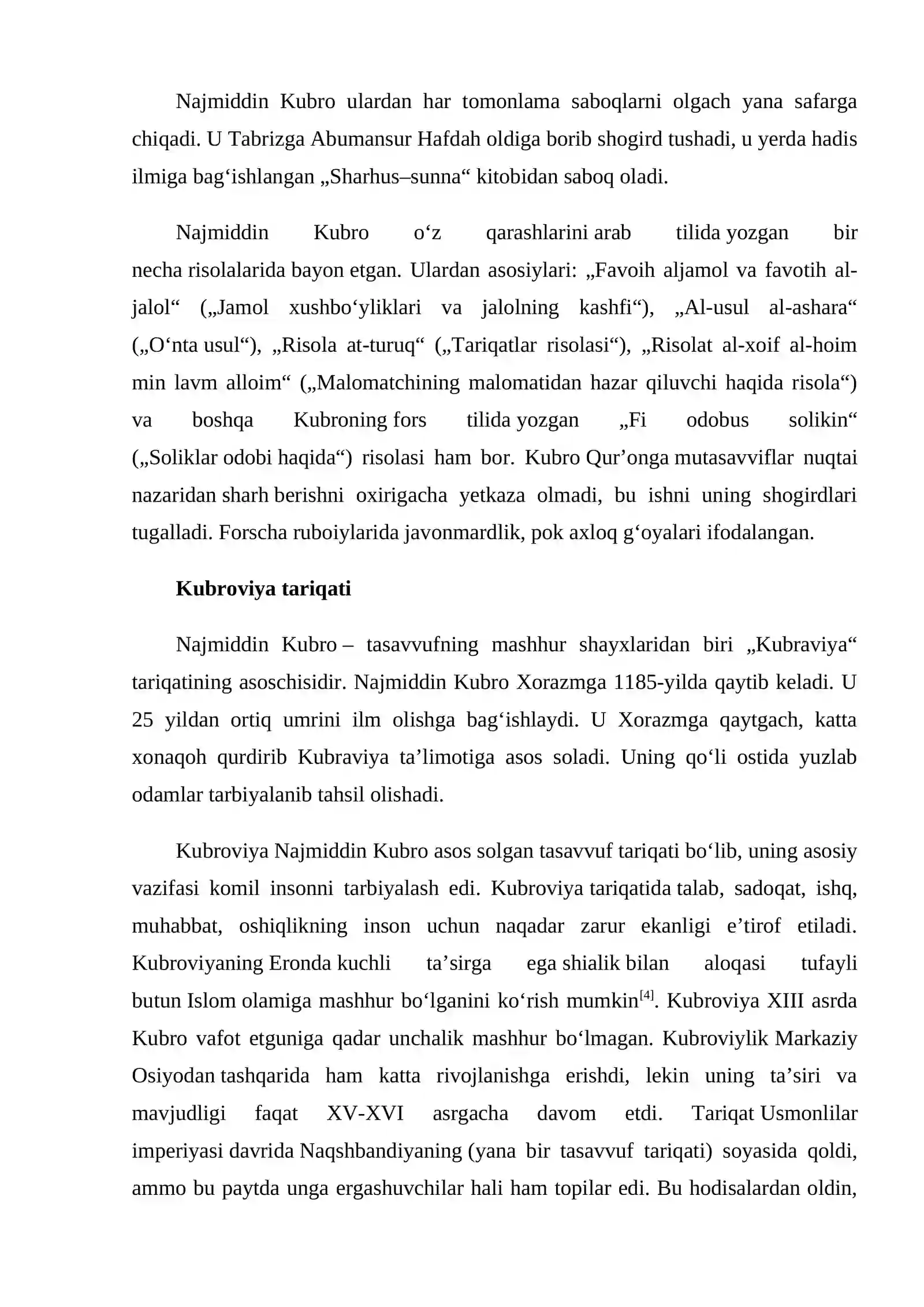 Najmiddin Kubro hayoti va faoliyati 4