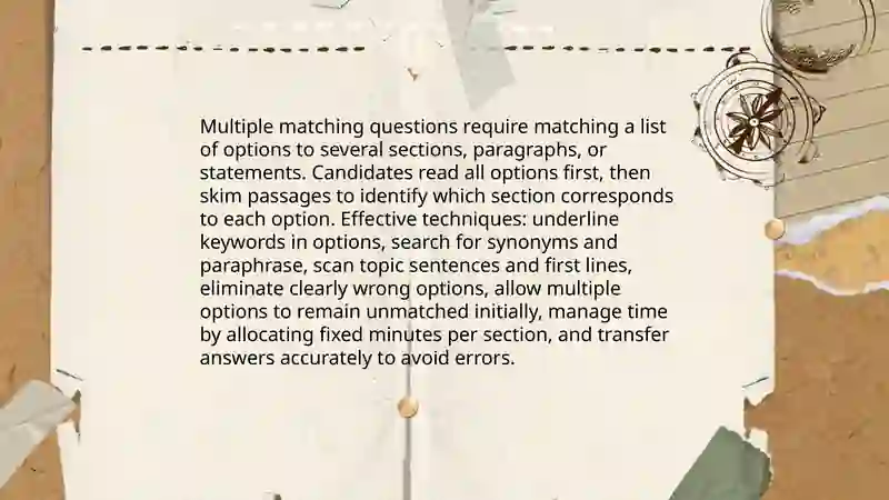 Different question types in iltis reading 4