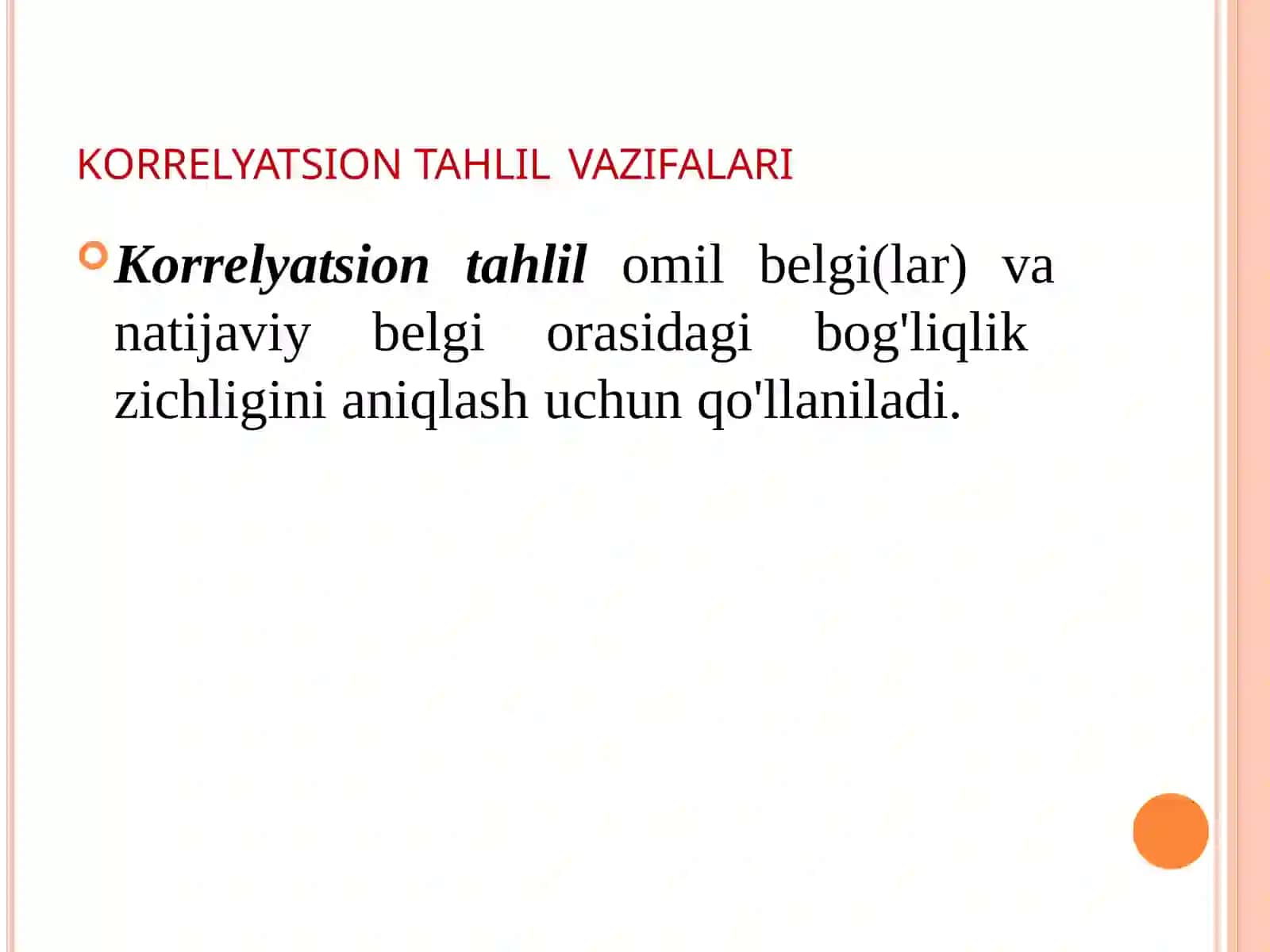 Regression va korrelyasion taxlil 4