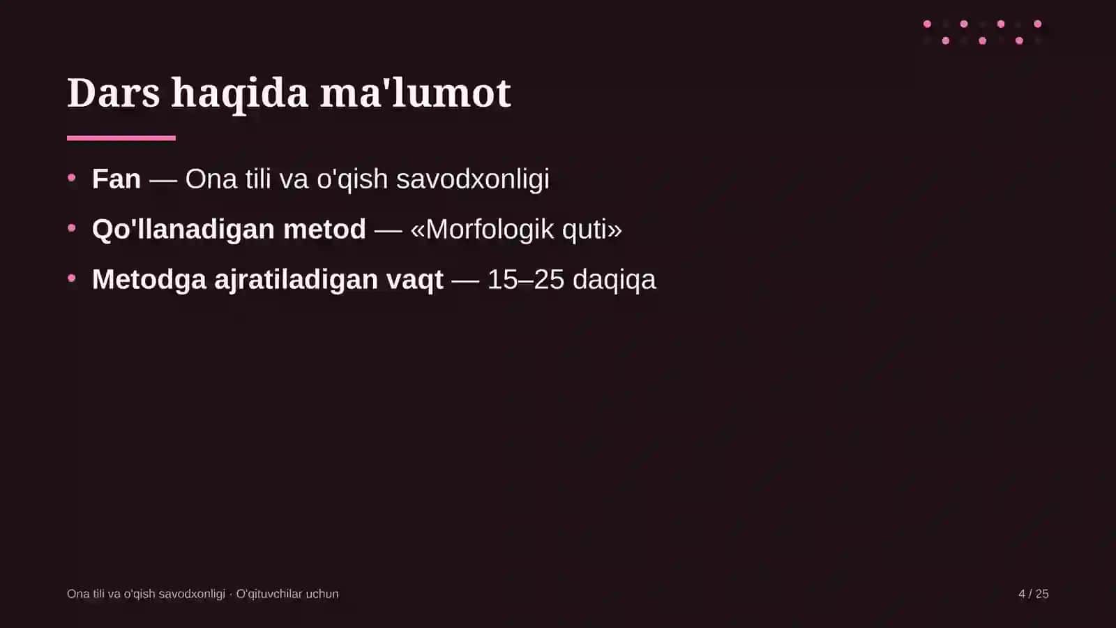 ona tili va o'qish savodxonligi darslarida morfologik quti metodidan foydalanish 7074 4
