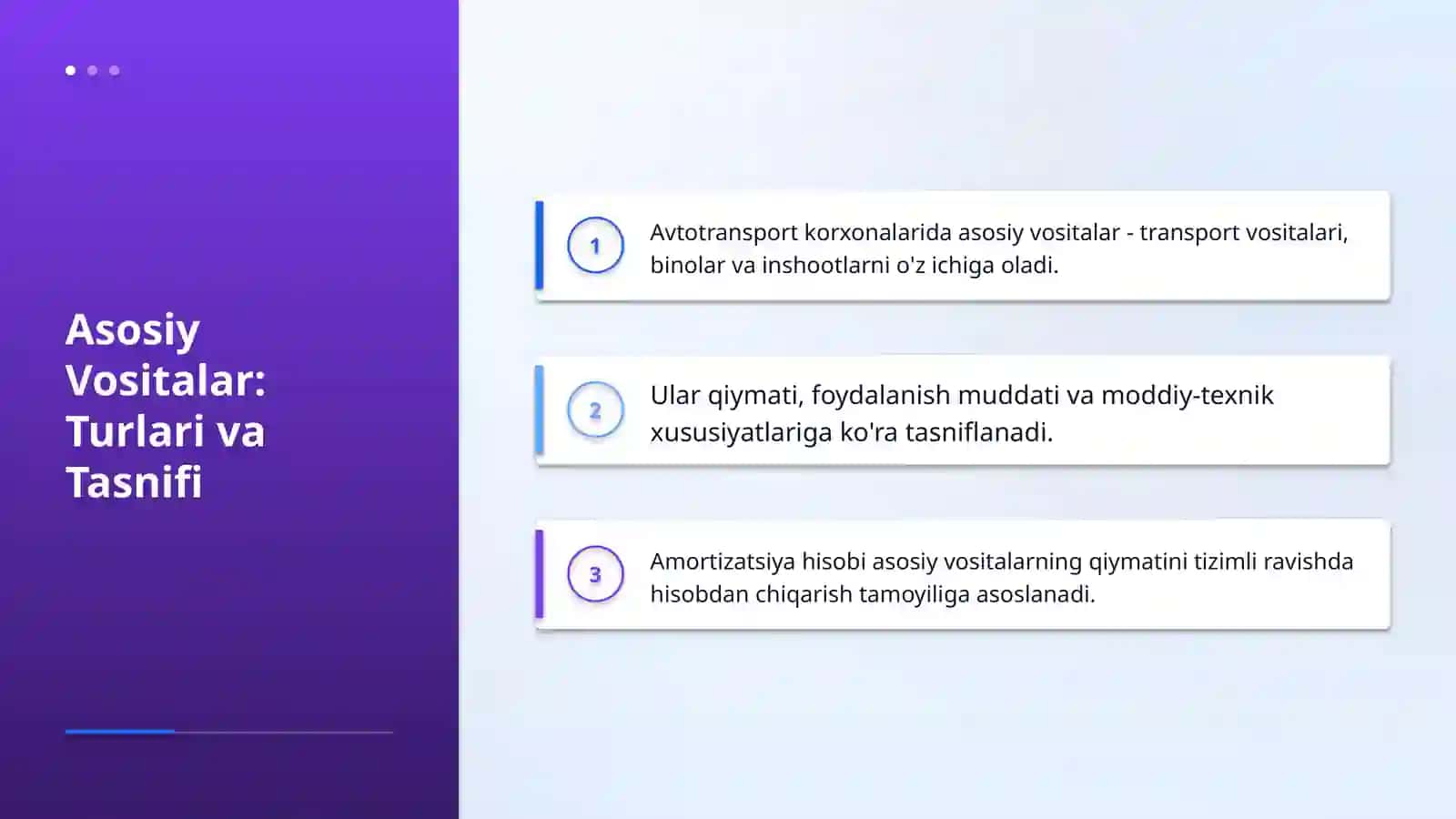 Avtotransport korxonalarida asosiy vositalar, zahiralar, xarajatlar hisobi 4