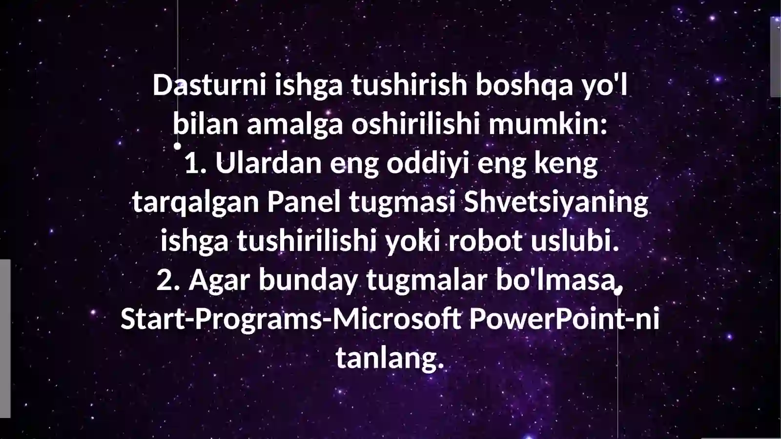 MS power point dasturida ishlash 4