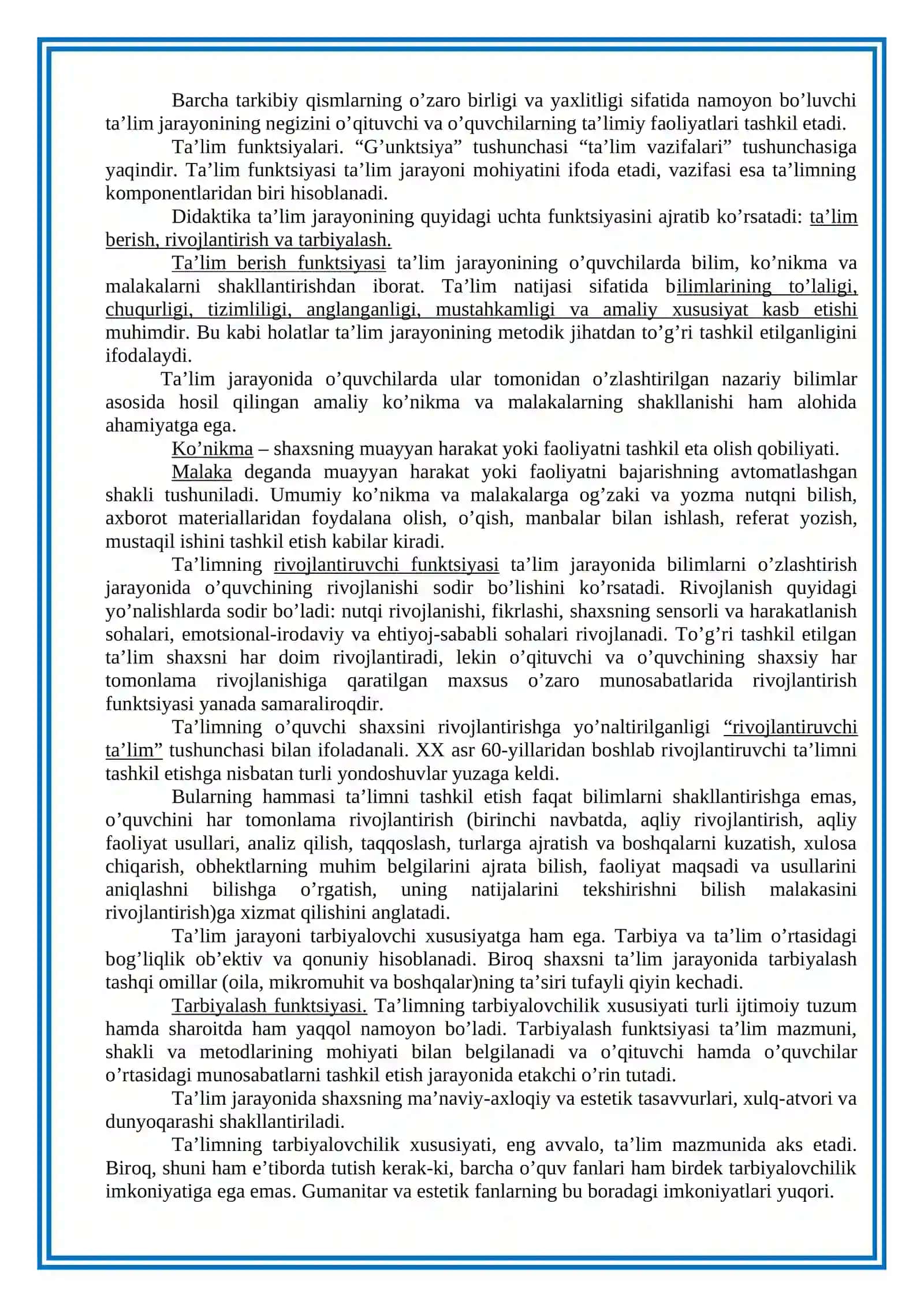 Bolalar tarbiyasi-yaxlit jarayonning asosiy shakli 4