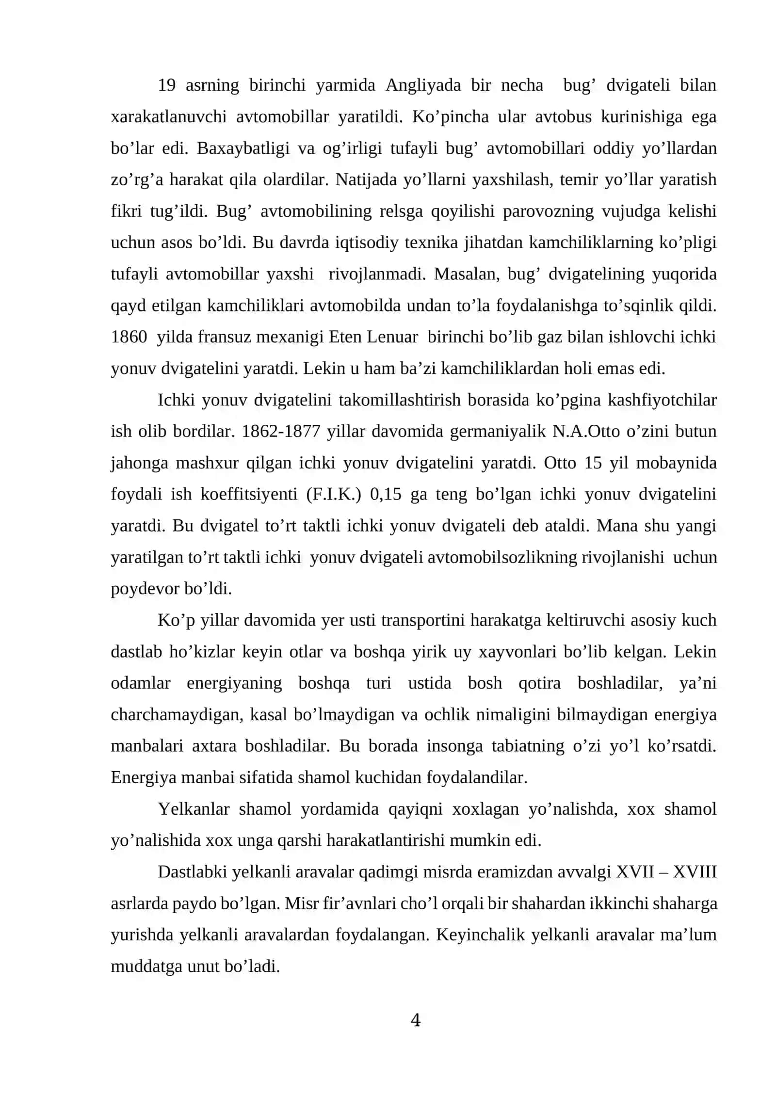 Avtomobil transportining iqtisodiyotda tutgan o‘rnini baholash 4