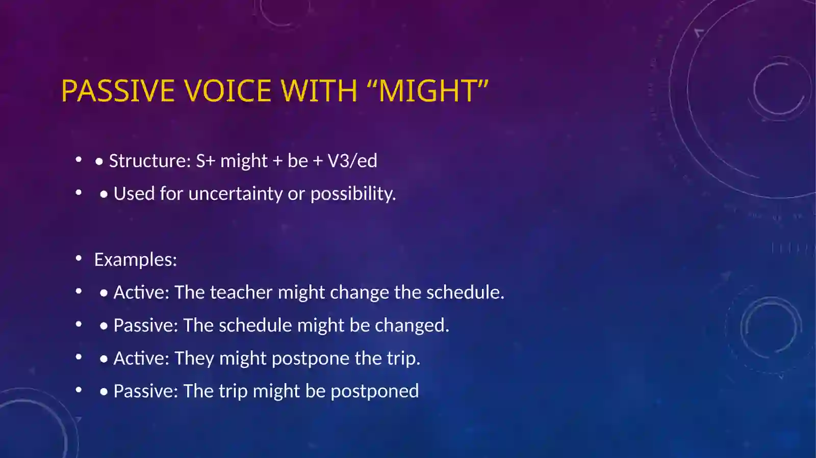 Passive Voice with “Will” & Modals 4