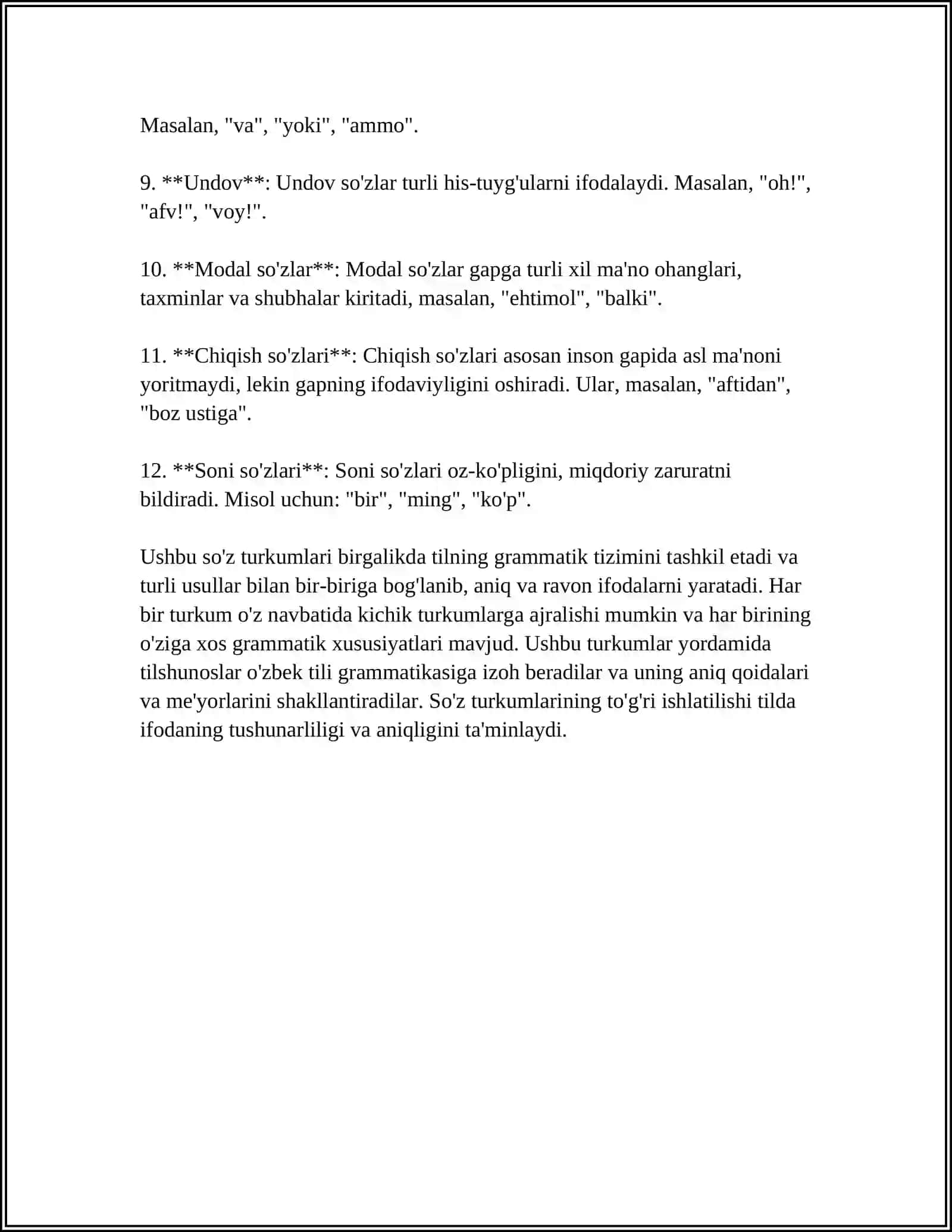 SOʻZ TURKUMLARI OʻRGANISHDA HOSIL QILINADIGAN ORFOGRAFIK BILIMLAR 4