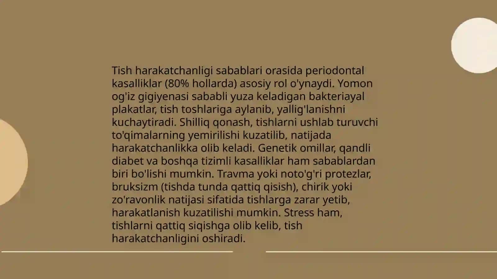 Patologik tishharakatchanligi, uning darajalari 4