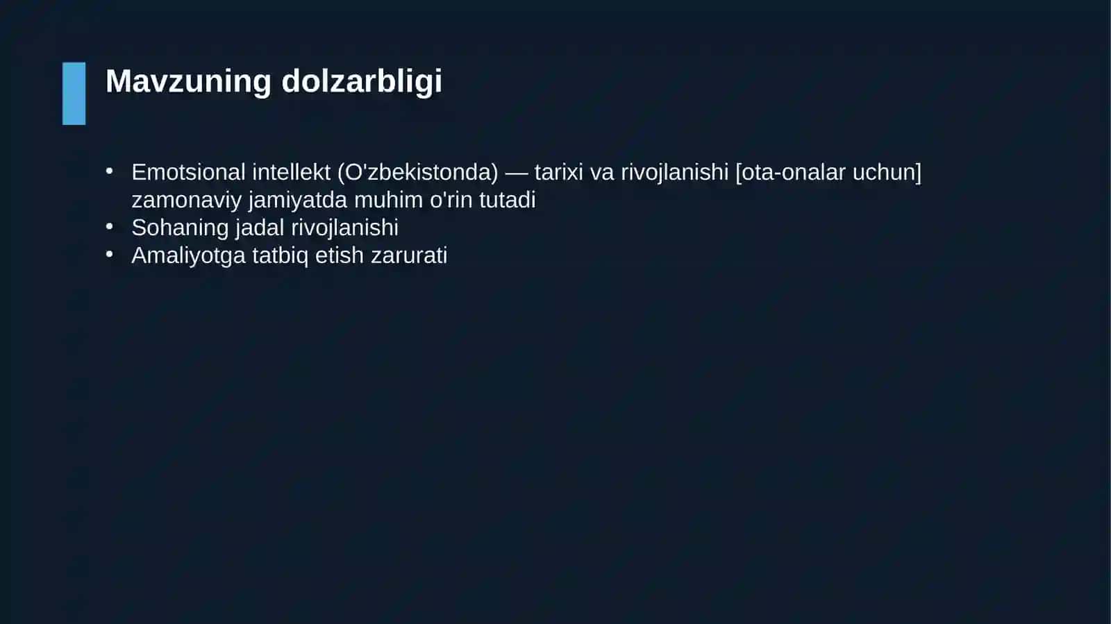 Emotsional intellekt (O'zbekistonda) — tarixi va rivojlanishi [ota-onalar uchun] 4