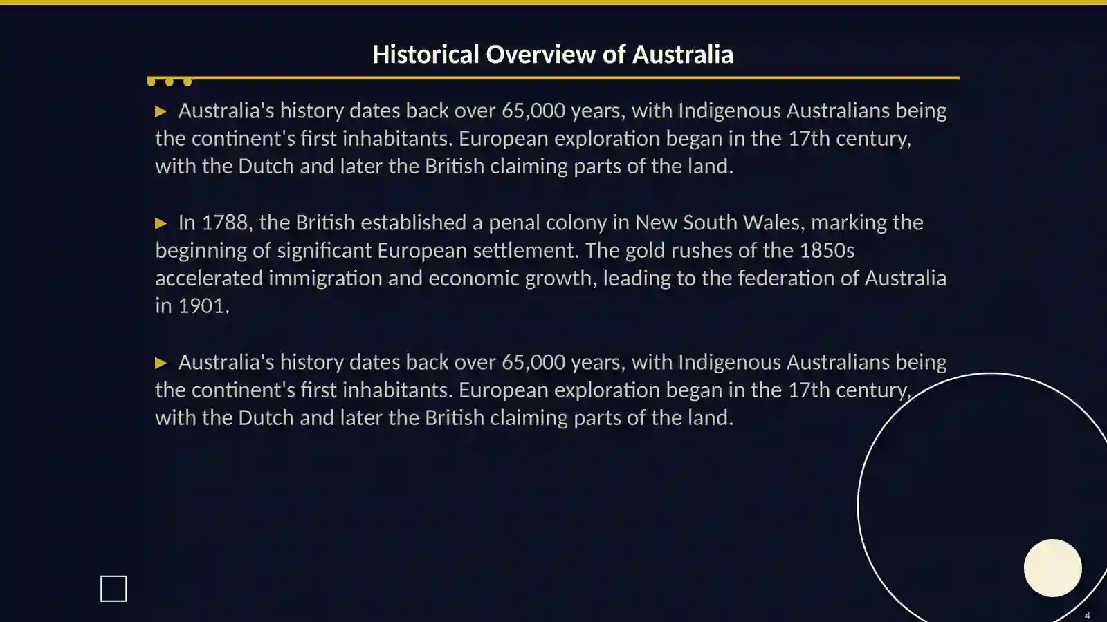 General information about Australia 4