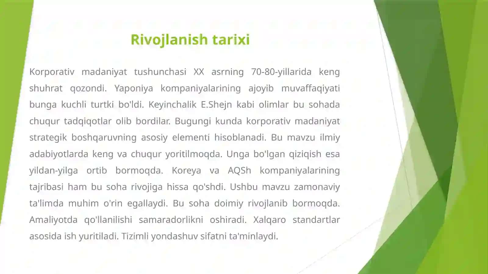 TASHKILOTLARDA KORPORATIV MADANIYAT 4