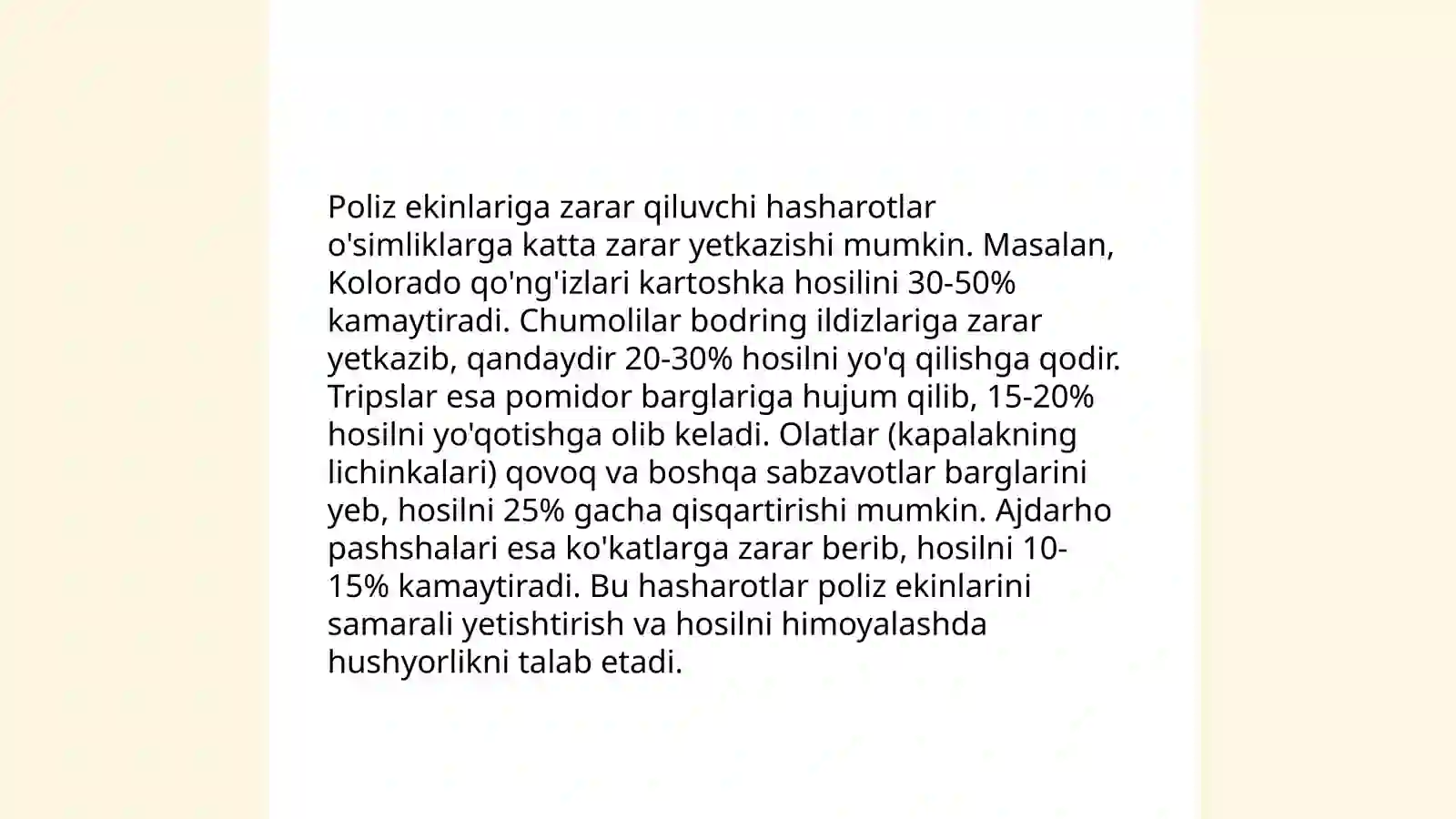Hasharotlar haqida 4