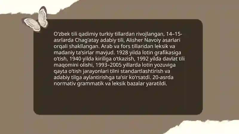 Oʻzbekiston Respublikasi Davlat tili - oʻzbek tilidir 4