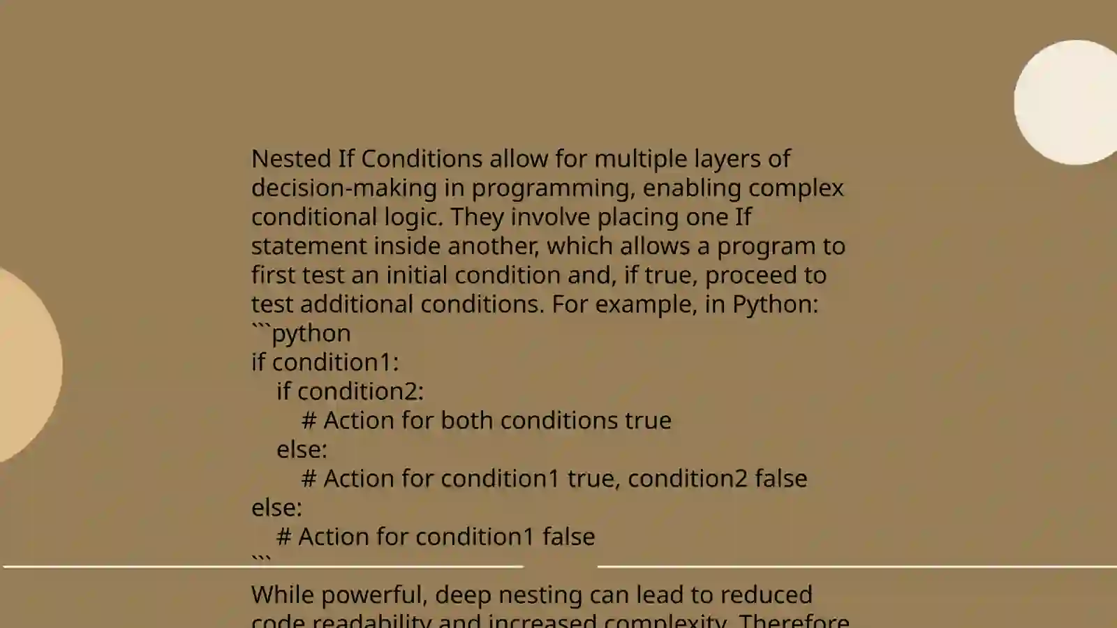 If conditions 4