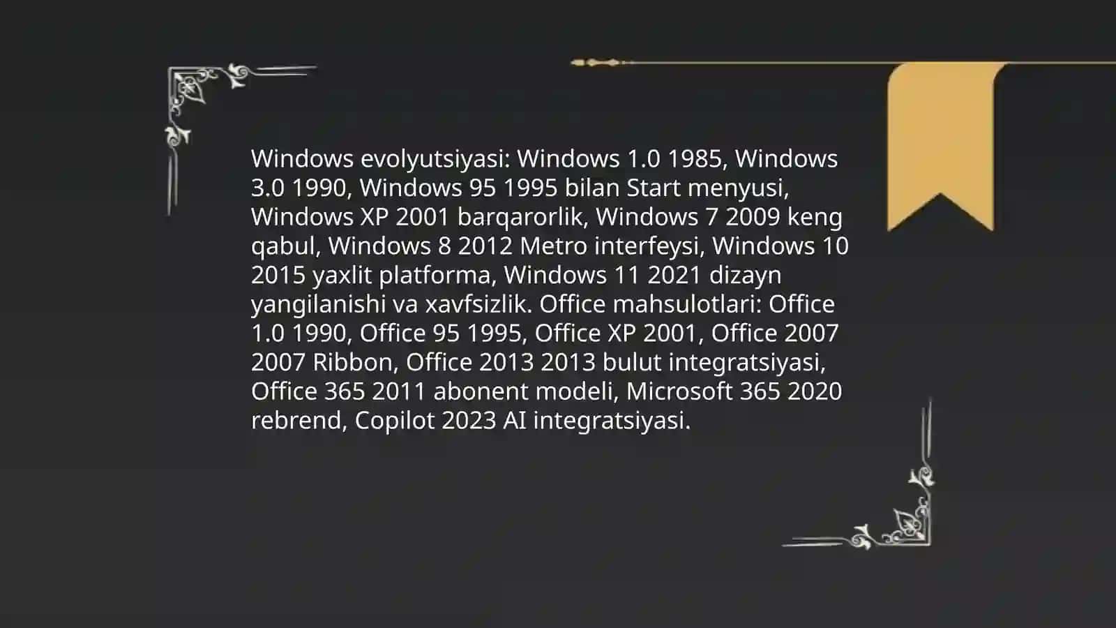 Microsoft kompaniyasining 1-Qisqacha Tarixi 4