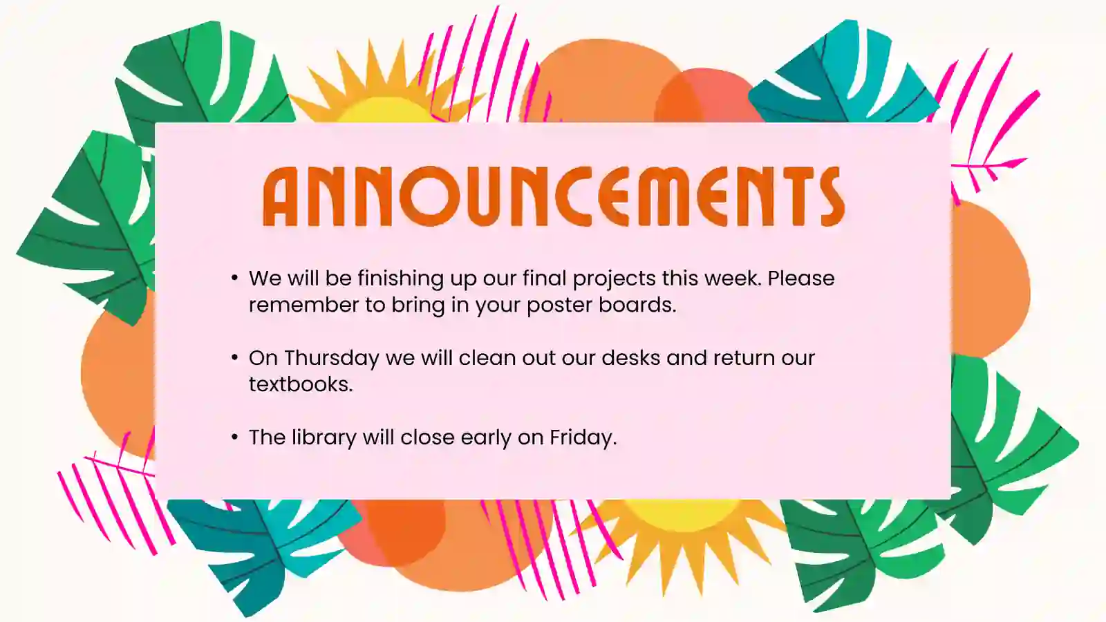 Class Agenda 4
