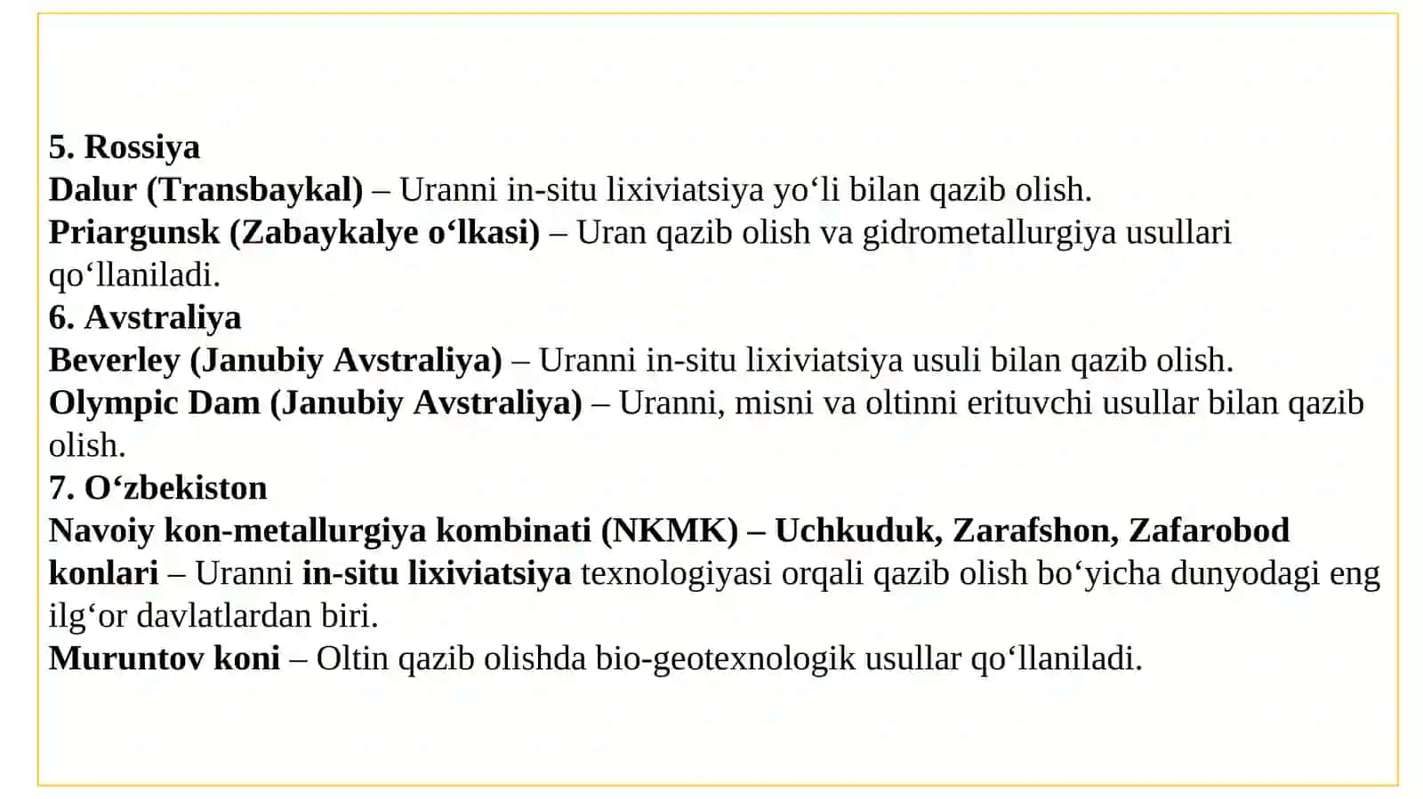 Geotexnologik sharoitlarning ochiq kon loyihasiga ta’siri 4