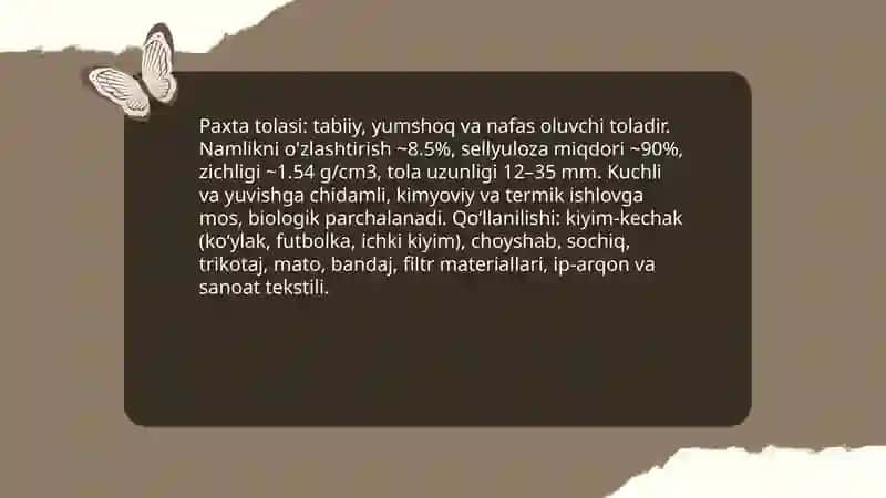 To'qimachilik materiallarining tasnifi 4
