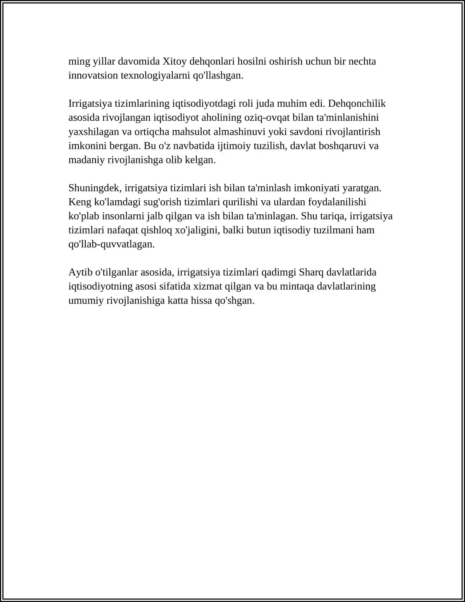 QADIMGI SHARQ DAVLATLARI IQTISODIY TARAQQIYOTINING MUAMMOLARI VA XUSUSIYATLARI 4