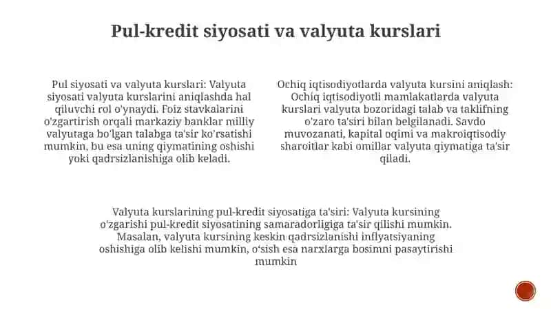 Оchiq Iqtisоdiyotdа Pul-Krеdit Siyosаti 4