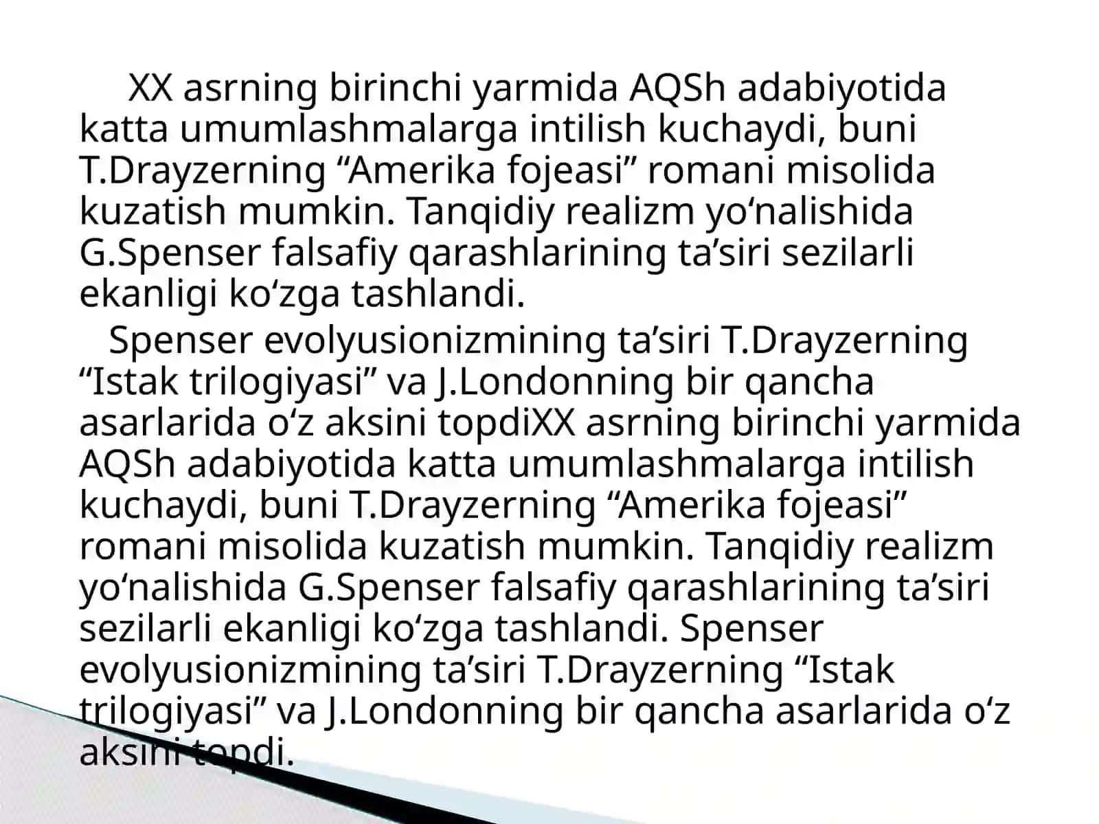 XX asr Amerika adabiyotida yangi oqimlar 4