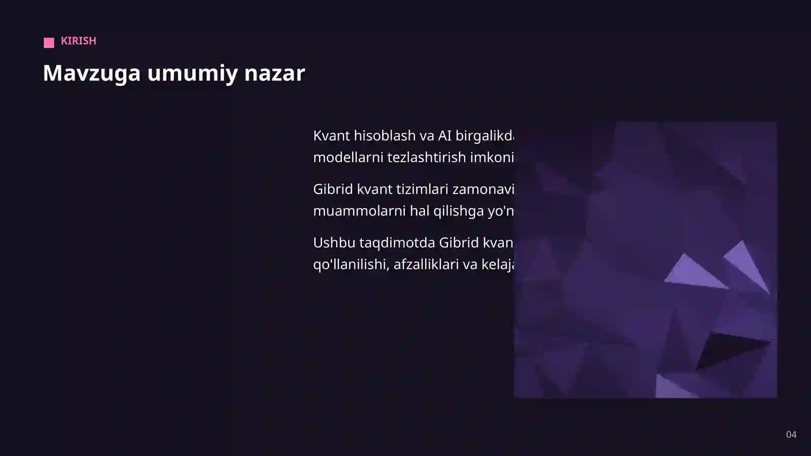 KVANT HISOBLASH VA AI 4