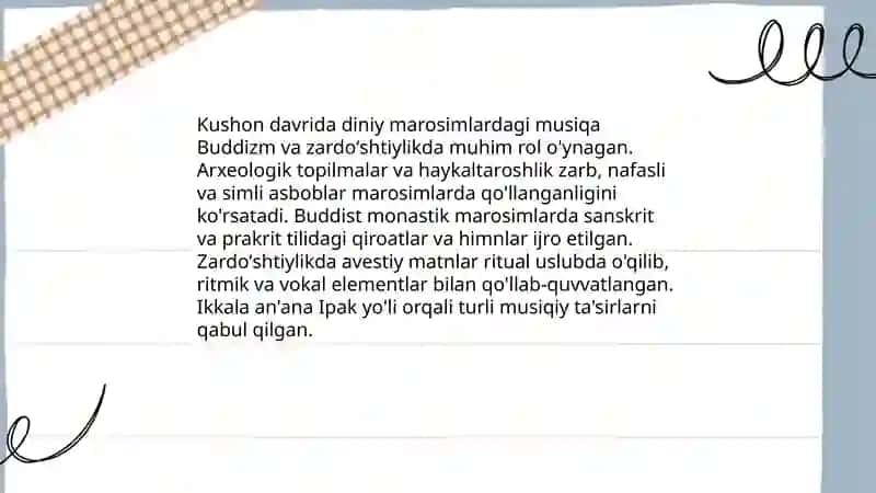 Kushon davrida musiqiy-madaniy hayoti 4