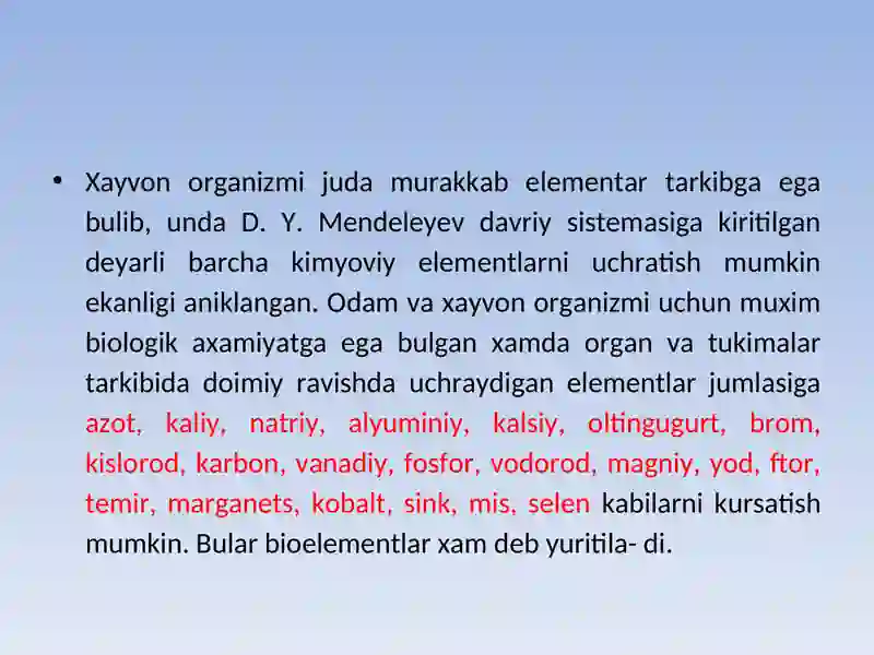 Hayvonlar biokimyosi fanining maqsadi, tarixi va uning rivojlanishi 4