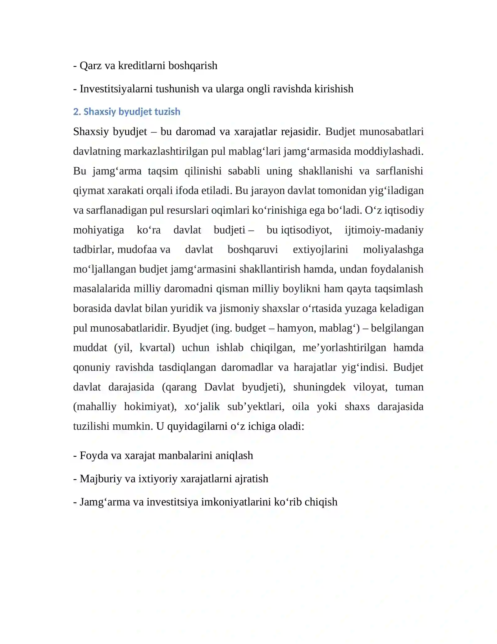 Moliyaviy Savodxonlik 4