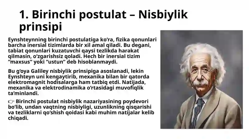Eynshteyn postulatlari 4