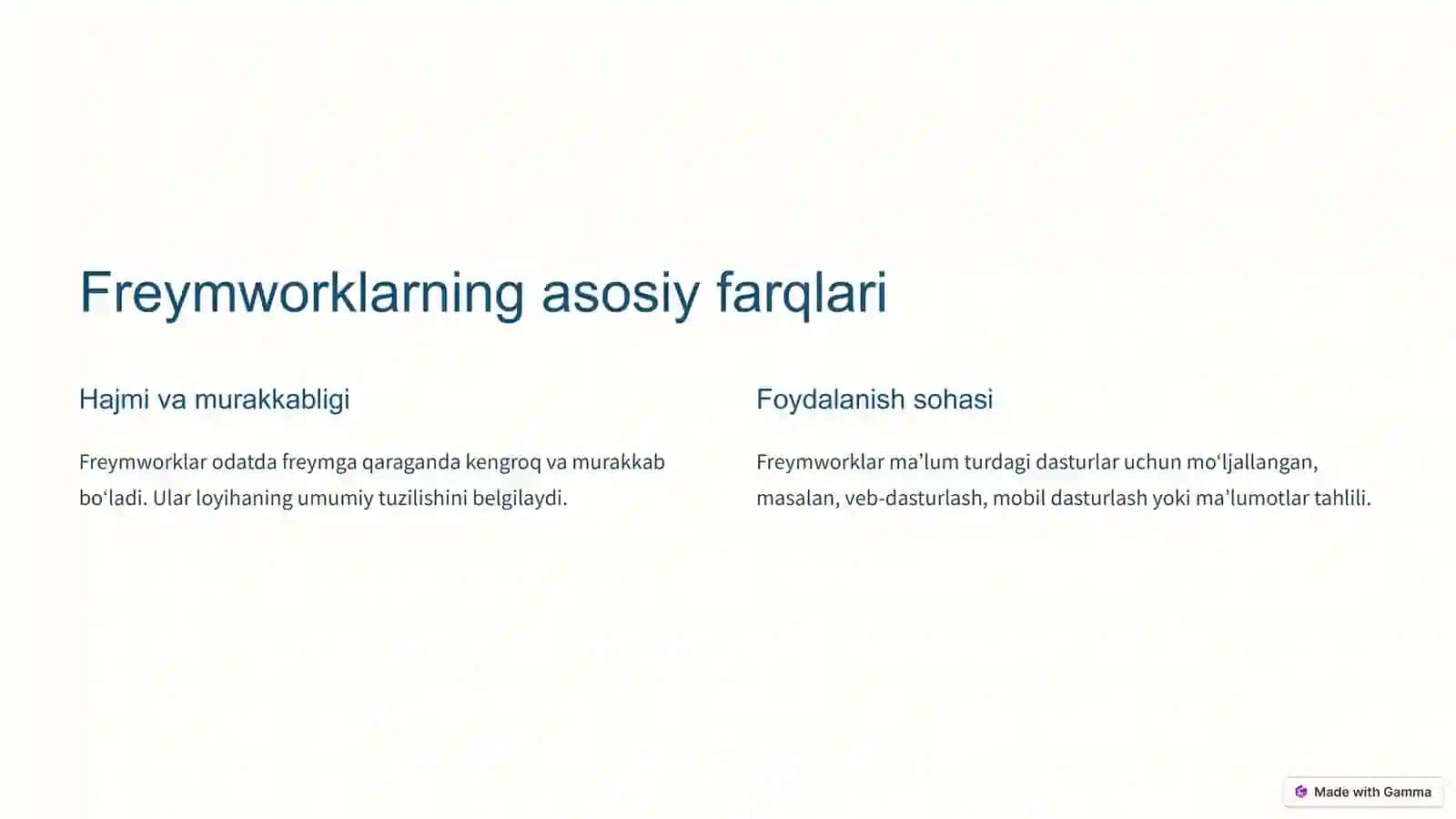 Freymworklarni tanlash: toʻgʻri yondashuv 4