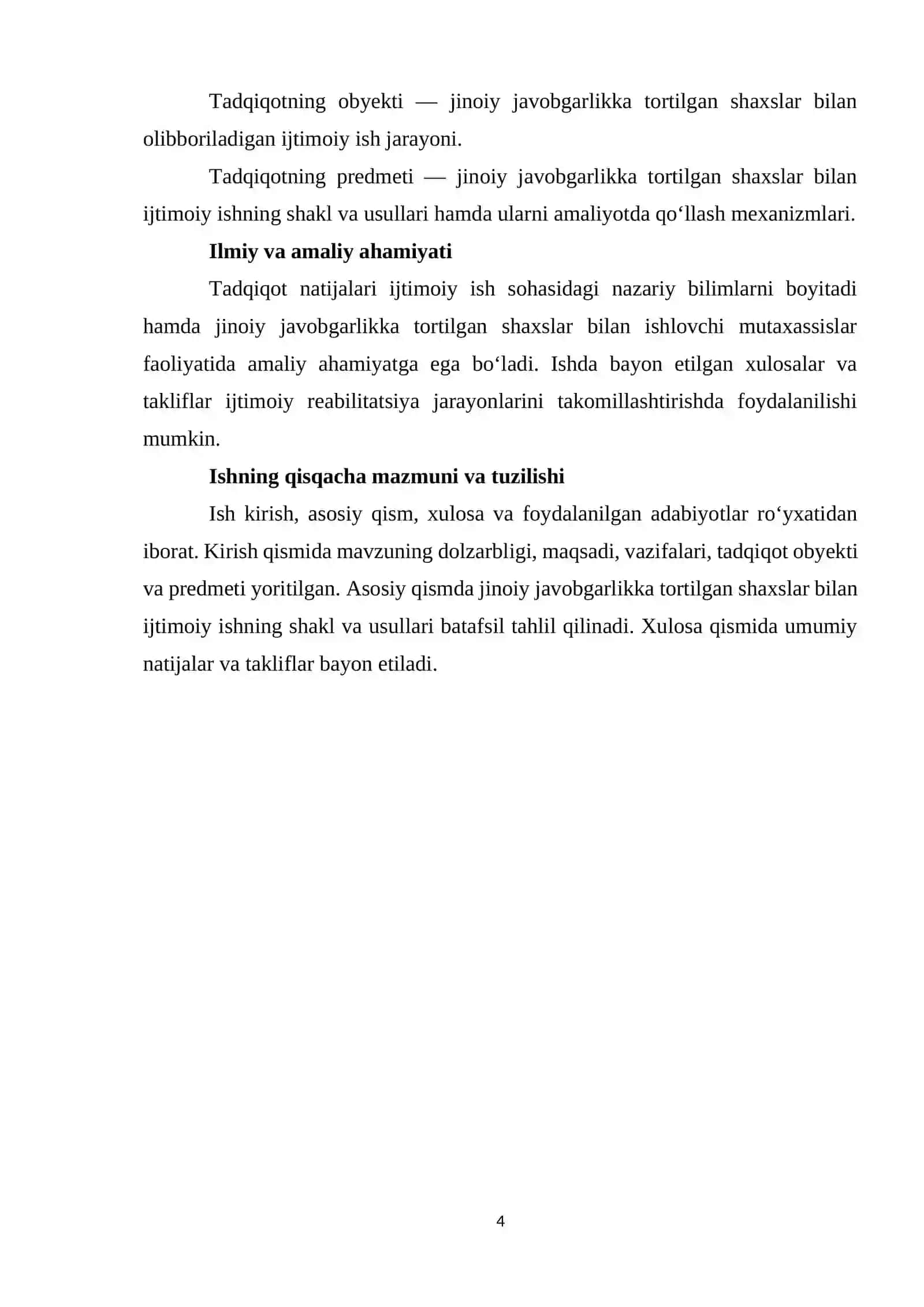 Jinoiy javobgarlikka tortilganlar shaxslar bilan ijtimoiy ishning asosiy shakl va usullari 4