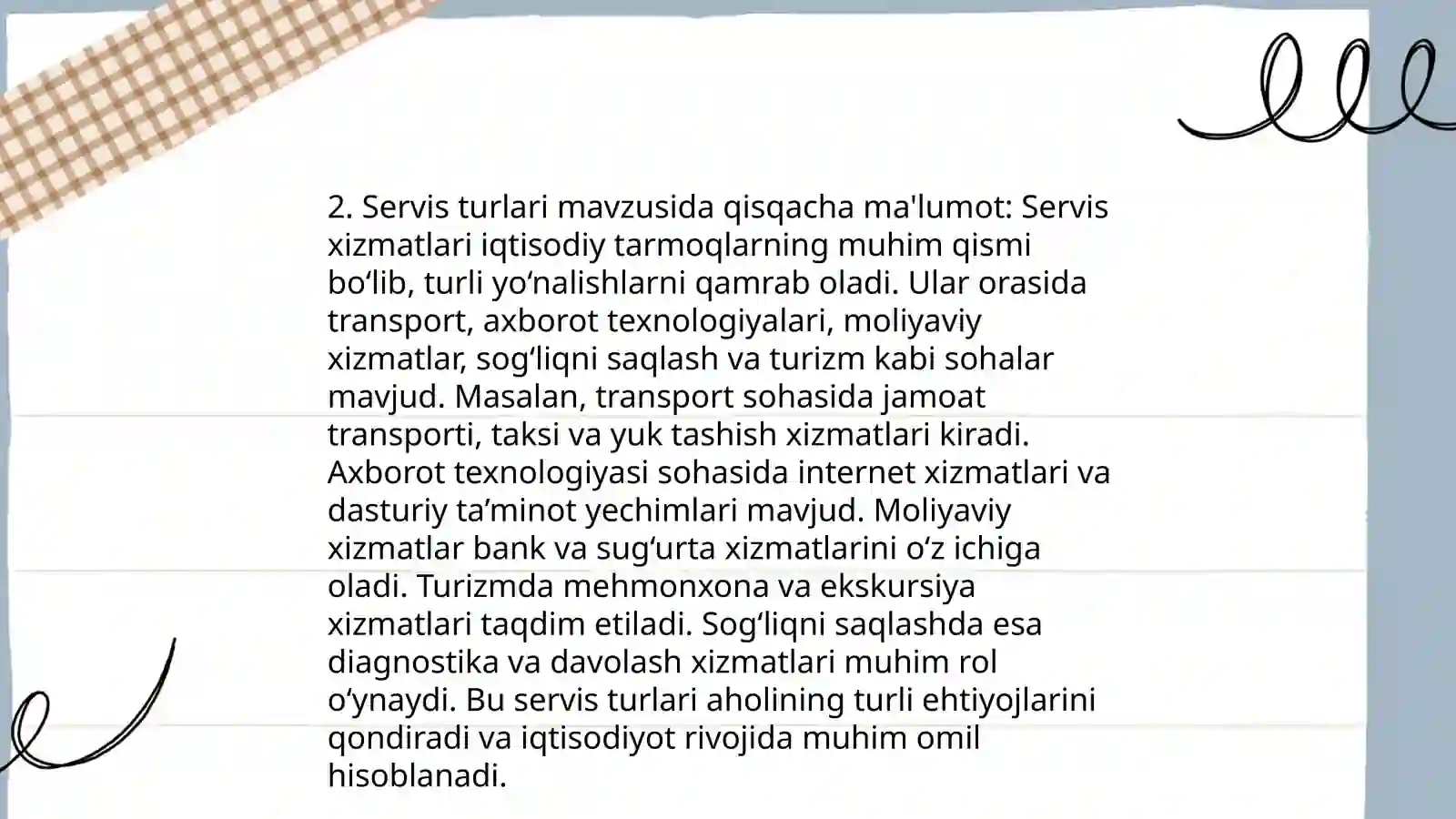 Servislar texnikasi 4